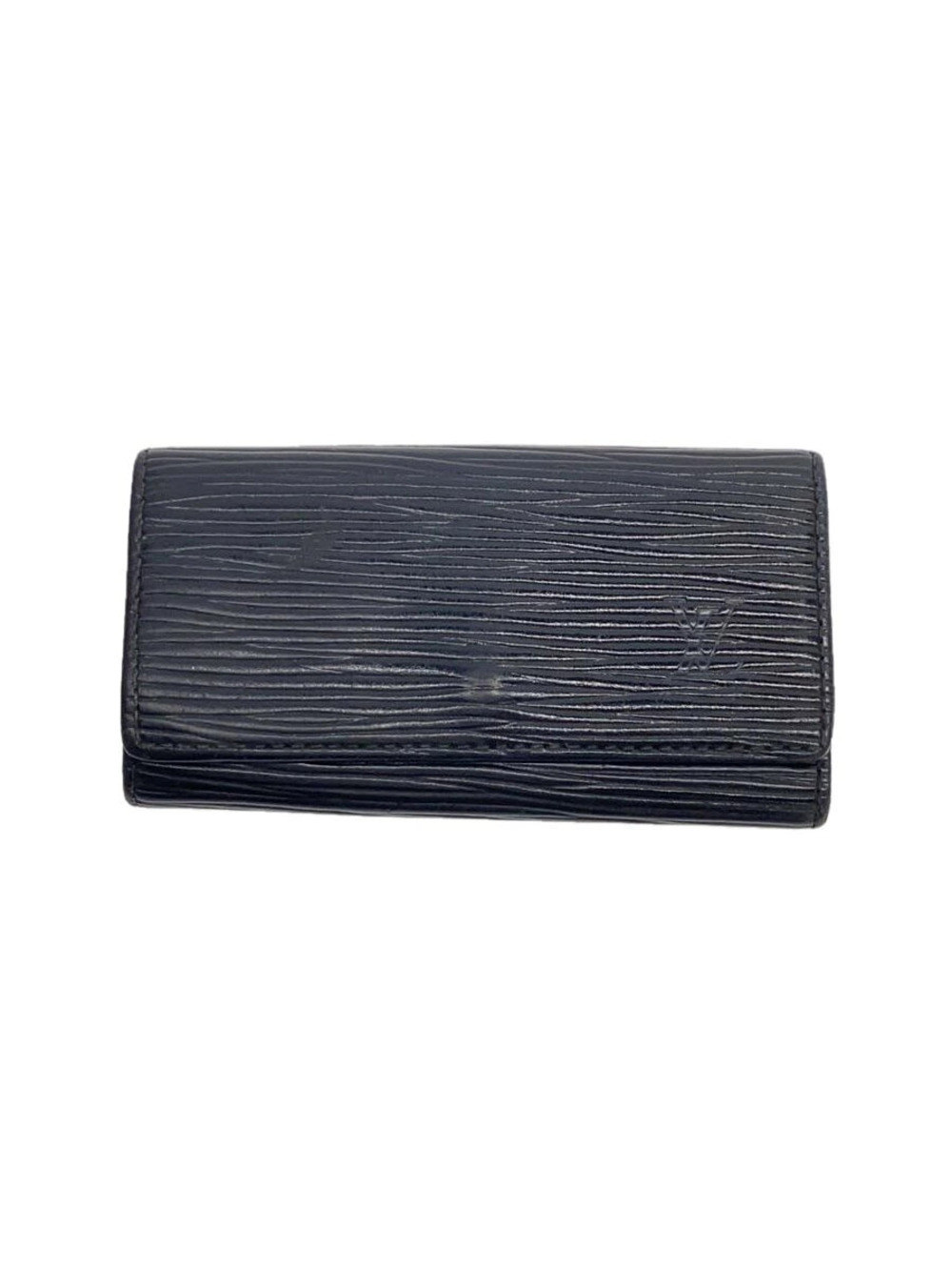 LOUIS VUITTON Key Case Wallet Leather Black